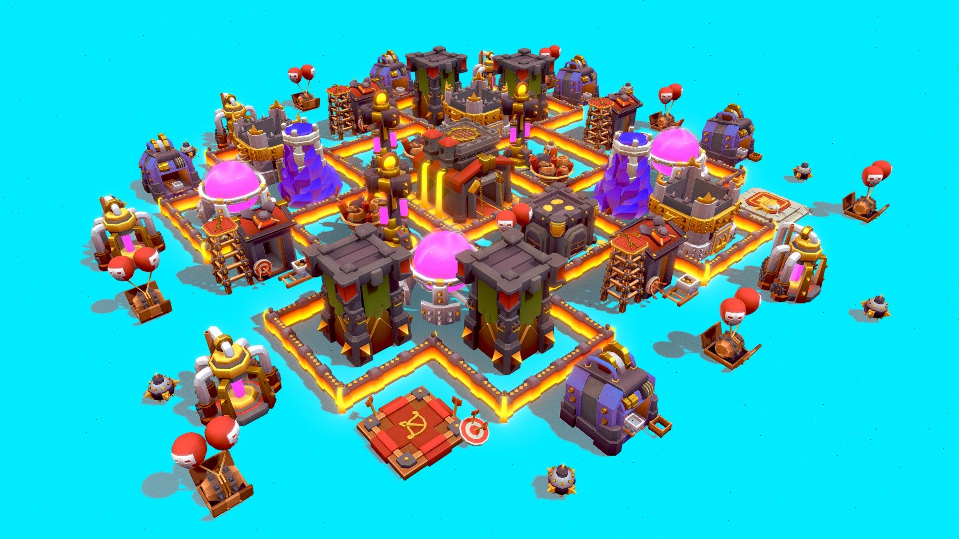 Happy 1k Followers! Clash of Clans Town Hall 10 fan art.
if you want to purchase Clash of Clans Town Hall 10 all models

Modeled and textured in Blender. Feel free to use it in anyway you like. If you love this model you can give it a like or comment. let’s be friends ^_^, you can also visit my profile for free stuff or if you want to support me you can buy some of my paid asset. I hope you have a great day.

Follow me for more free stuf in the future. ^_^ - Clash of Clans Town Hall 10 - Download Free 3D model by LowPolyBoy 3d model