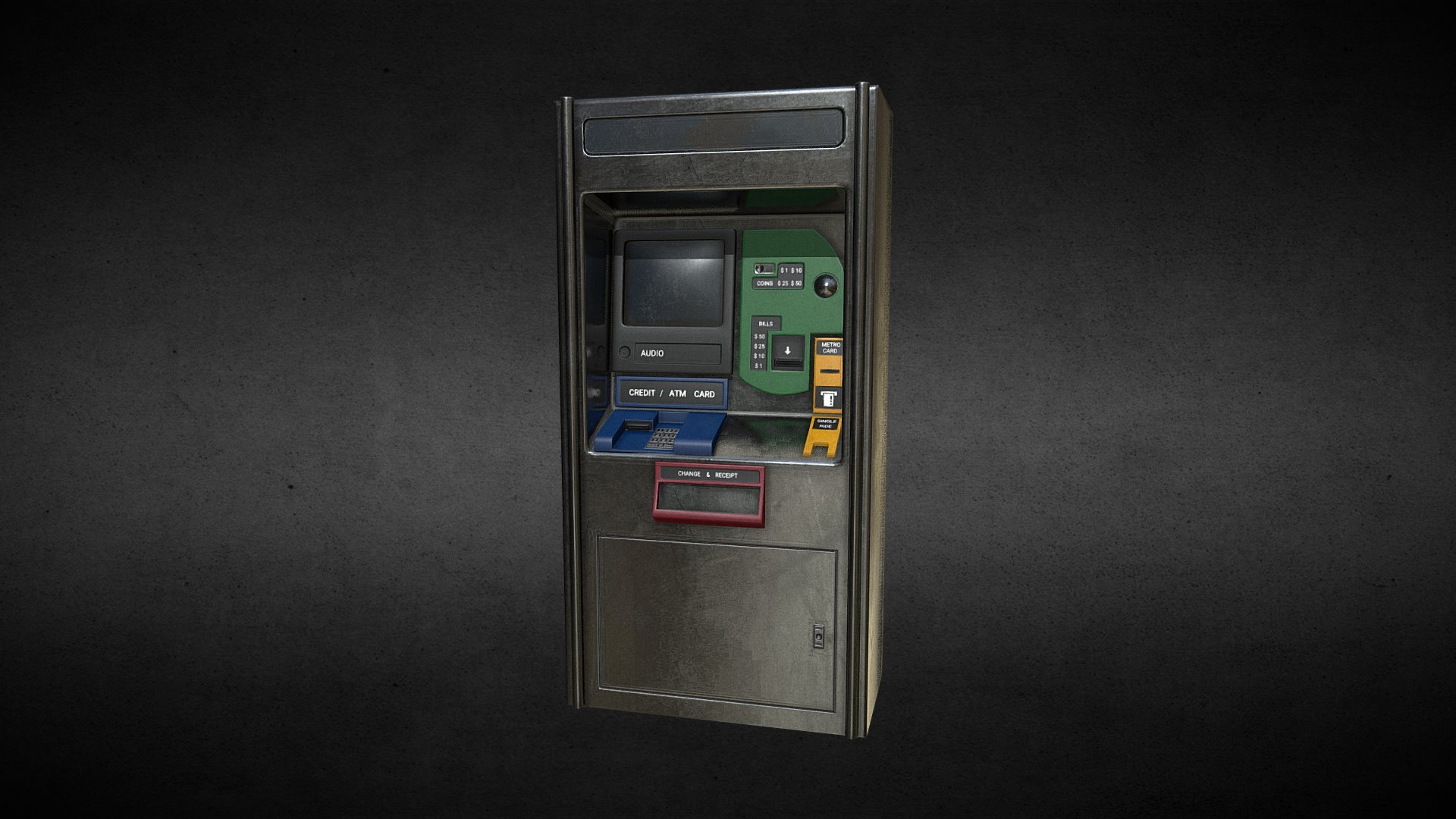 Ticket Machine Made With 3DMaxs And Textured In Substance Paniter - Subway TicketMachine - 3D model by ARIA (@I_Live) 3d model