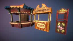 Horror circus tray circus, tray, fair, tents, crnival, unity, unity3d