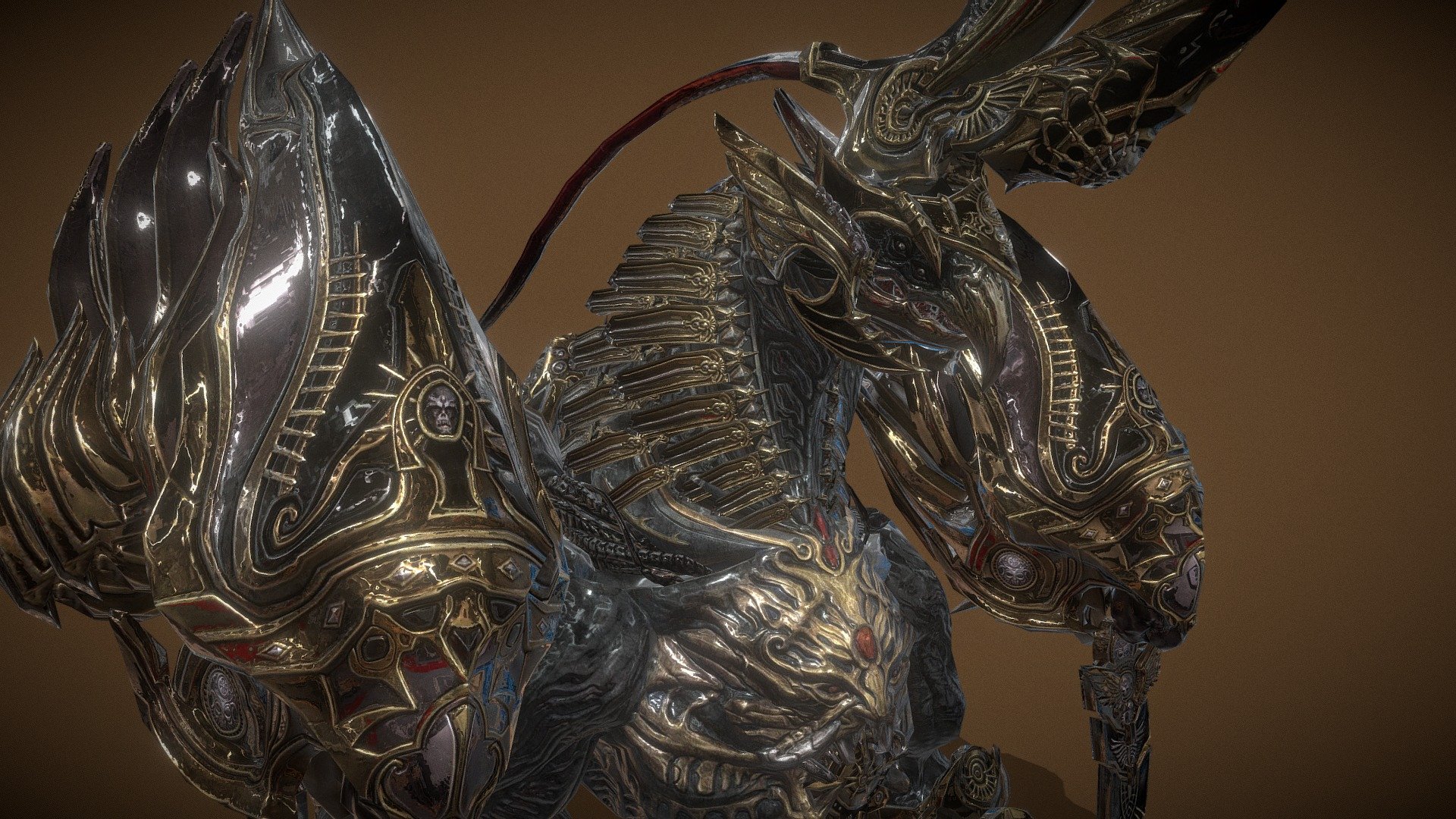 Golden Griffin - 3D model by Mr. Bird (@Elfredy) 3d model