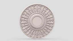 Classic Ceiling Medallion 31 kit, room, exterior, element, ceiling, architectural, ornament, molding, cornice, classic, medallion, gothic, bash, decor, corbel, details, rosette, classical, kitbash, finishes, pilaster, cartouche, acanthus, 3d, design, house, home, decoration, interior, temple