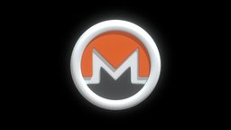 Monero or XMR Crypto Coin with cartoon style