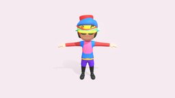 Modular Cartoon Character toon, kids, people, cartooncharacter, unity3d, cartoon, lowpoly, hypercasual