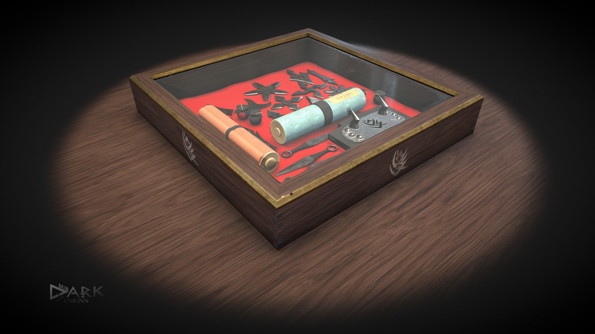 Many Years have past since the Iga-ryū ruled the land of the Ninjas, now it is time to bring the glory days back with this ninja starter kit, filled with deadly items and the scrolls needed to learn your first moves 3d model