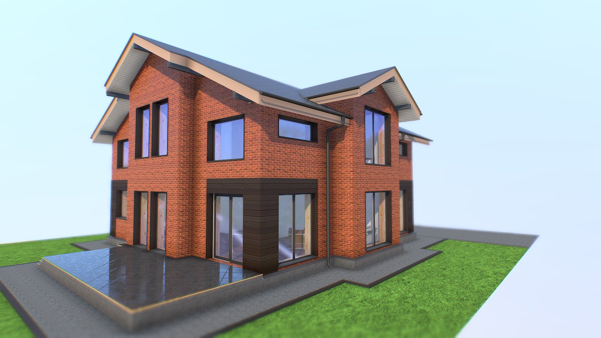 3D model Residential house 
about 190 meters quad
2 levels
5 bedrooms
2 bathrooms
13x13 meters - 3D model Residential house - Buy Royalty Free 3D model by VRA (@architect47) 3d model