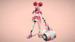 Vivid, Wild Artist challenge, realtime, cyberpunk, graffiti, loli, marmoset, neo, artstation, artstationchallenge, substancepainter, maya, character, girl, zbrush, sketchfab, gameready
