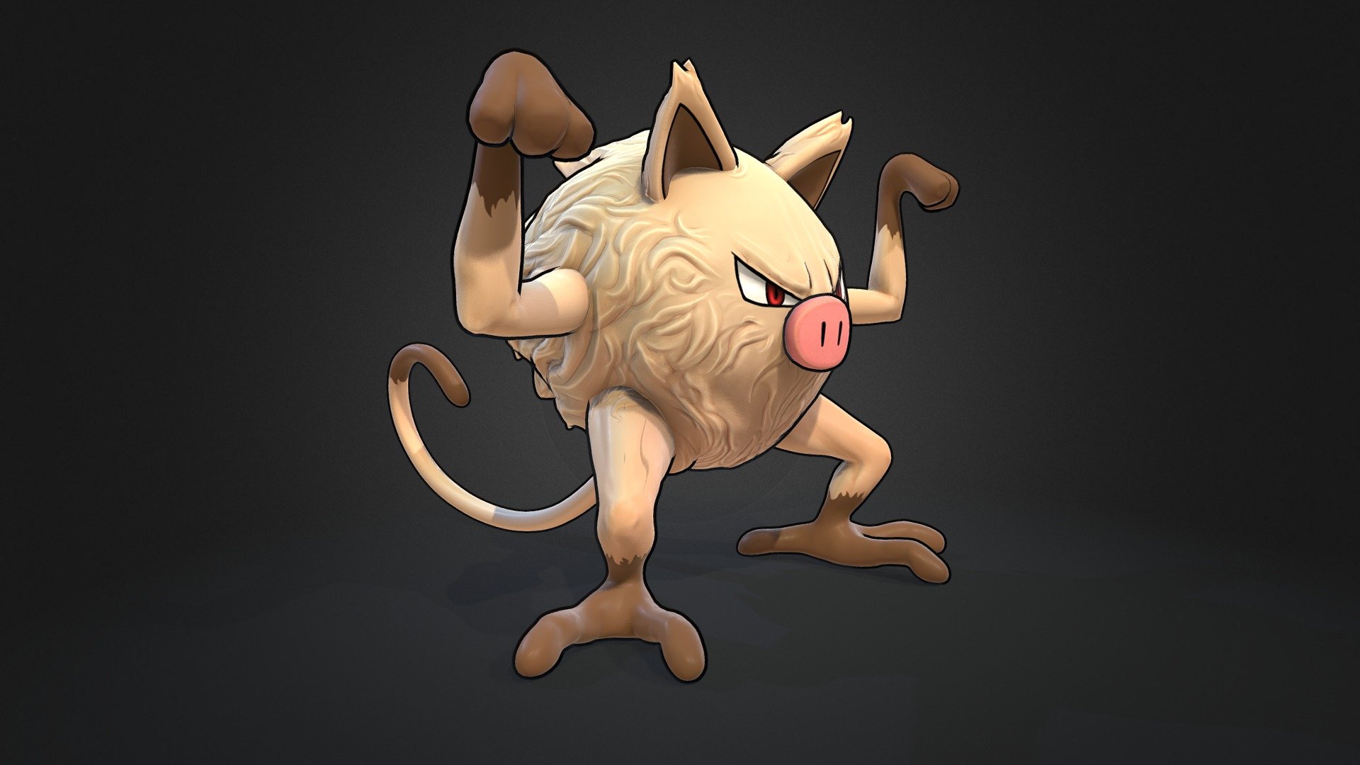 Fluffy but dangerous one.
Making of on my youtube channel: https://www.youtube.com/c/SimonTelezhkin - Mankey Pokemon - 3D model by 3dlogicus 3d model
