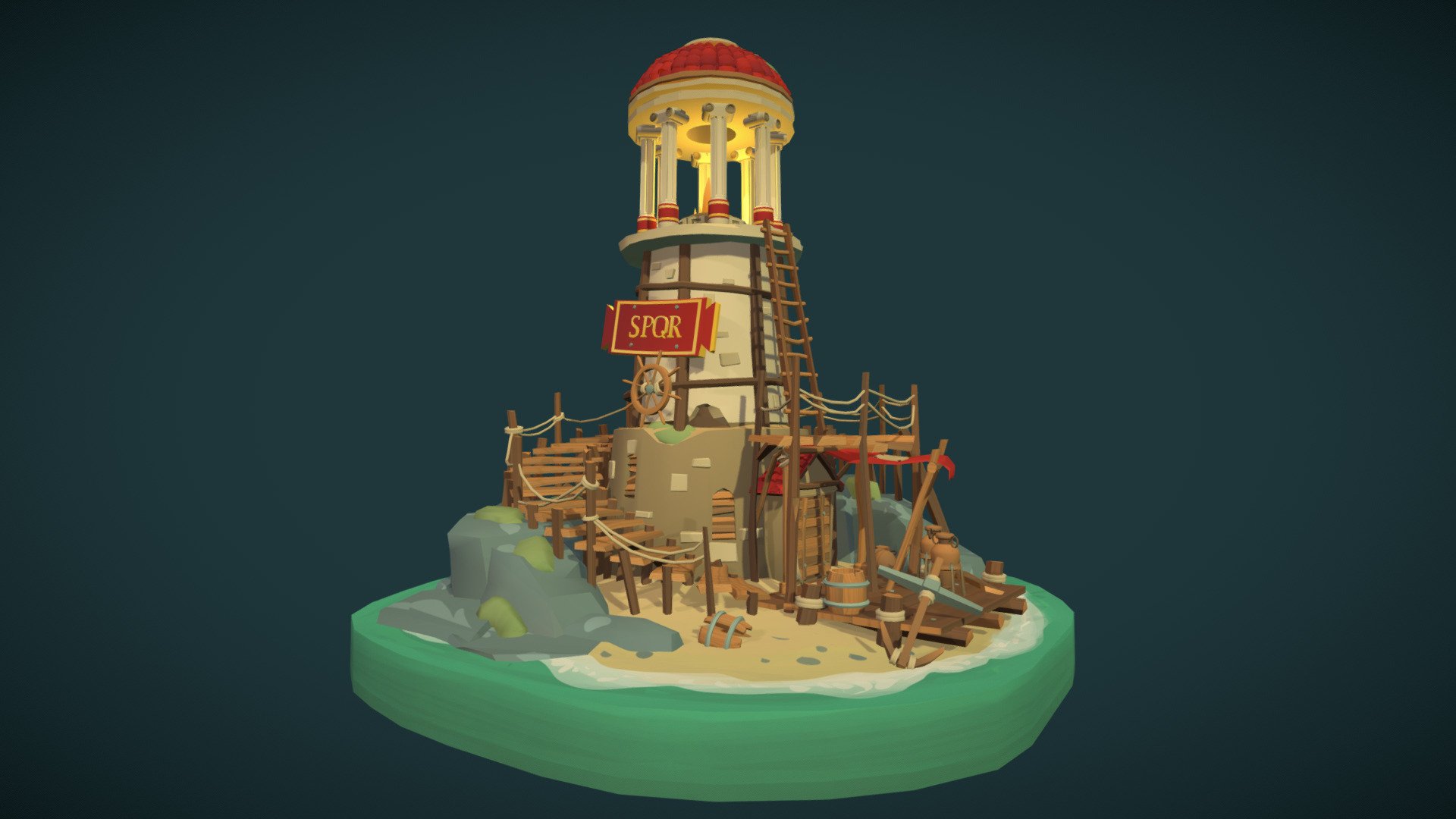 Exam assignment for the Game Art course at DAE Howest 3d model