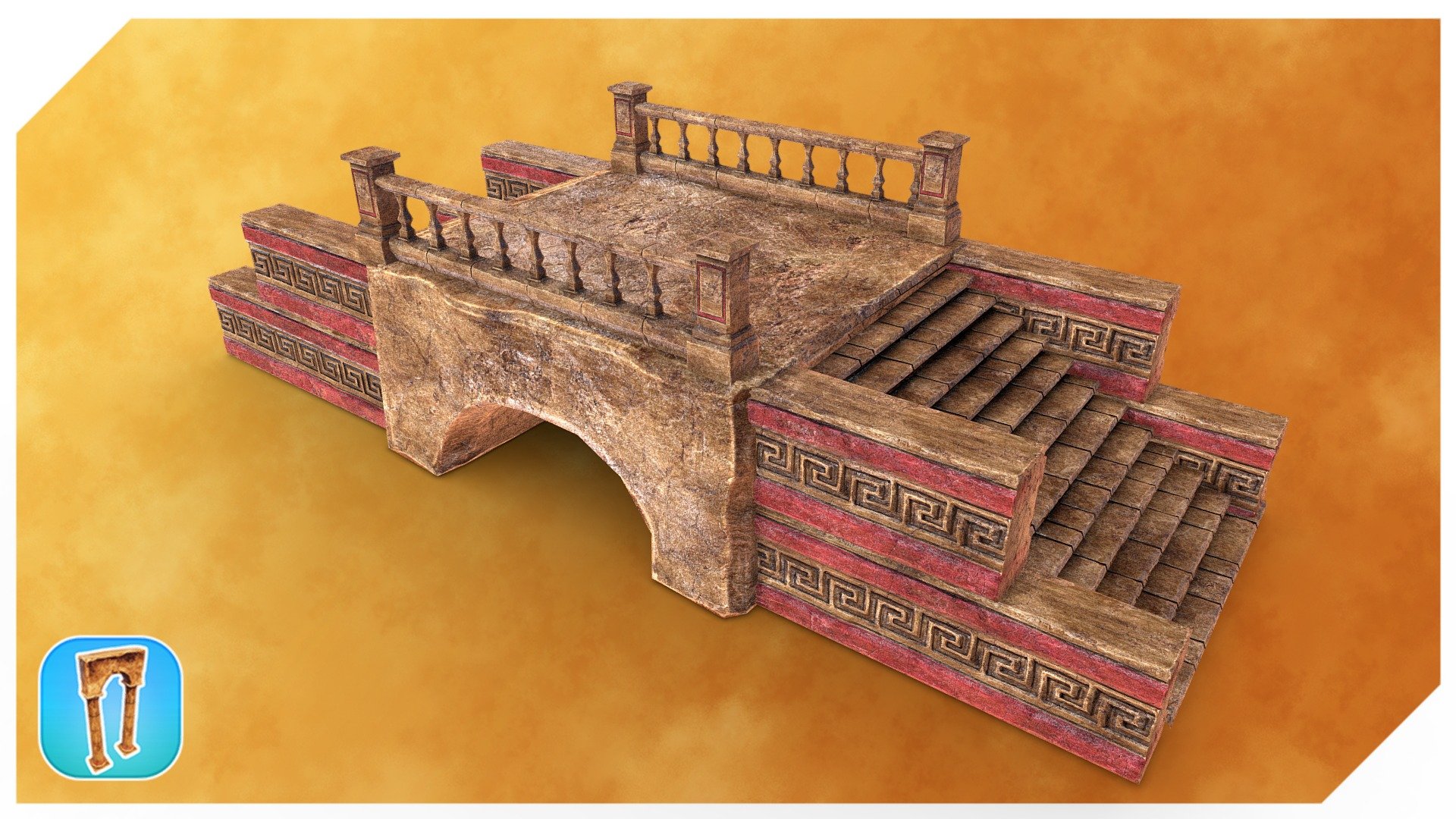 Bridge asset created from five individual assets with separate texture sets. 
Individual assets can be used as well. Comes with 2k PBR texture sets (Albedo, Normal, Roughness and AO).
Highly optimized for use in realtime 3d model