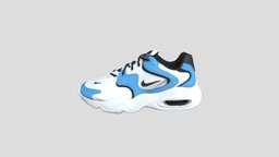 Nike Air Max 2X 缓震跑鞋 白蓝_CK2943-102 nike, max, 2x, air, huan-zhen-pao-xie