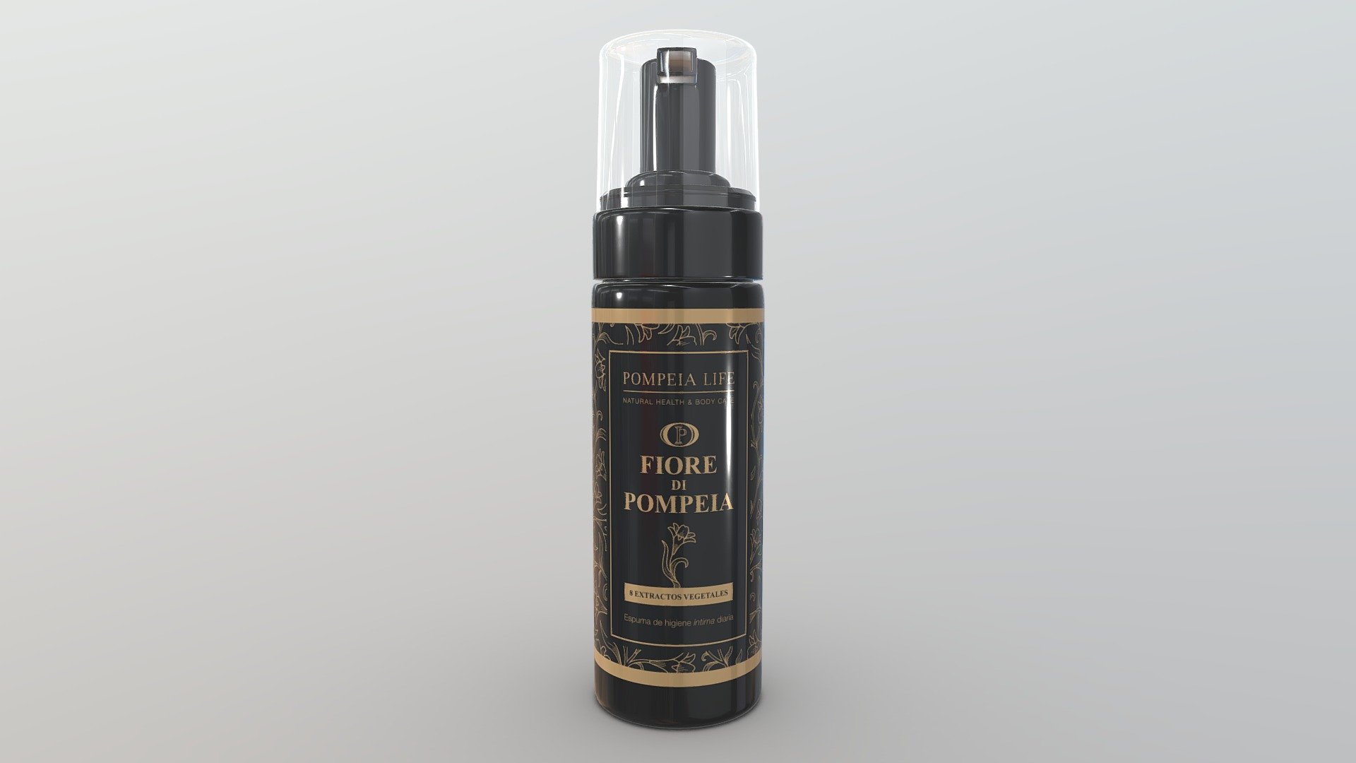 Testing the new graphic design for a natural cosmetic product by Pompeia Life. It's so nice to do some testing with a live model instead of static renders, it really helps to get a better idea of what the real thing will look like 3d model