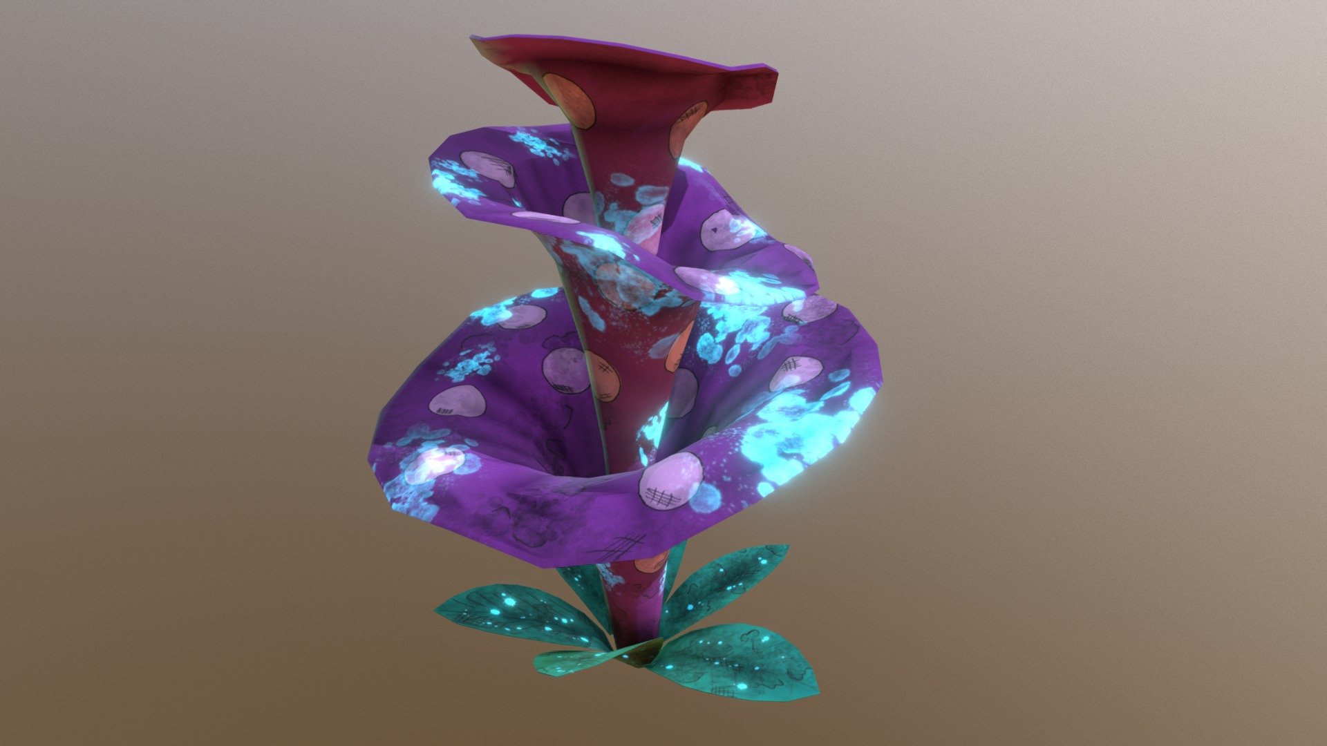 a type of foliage made for my university group project, Borderlands Zero 3d model