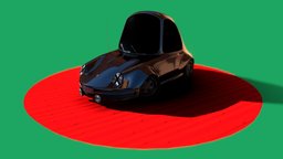 Porsche 911 turbo free cartoon bike, automobile, caricature, porsche, vintage, cycle, cartooncar, blender, blender3d, car, gameready