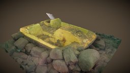 Pedalo du Lac des Piles wreck, scubadiving, wreck-diving, underwater-photogrammetry, metashape, agisoft, photogrammetry