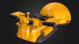 Zeon Land Battleship Gallop battleship, tank, hoi4, landcruiser, low-poly, gundam, anime, landbattleship
