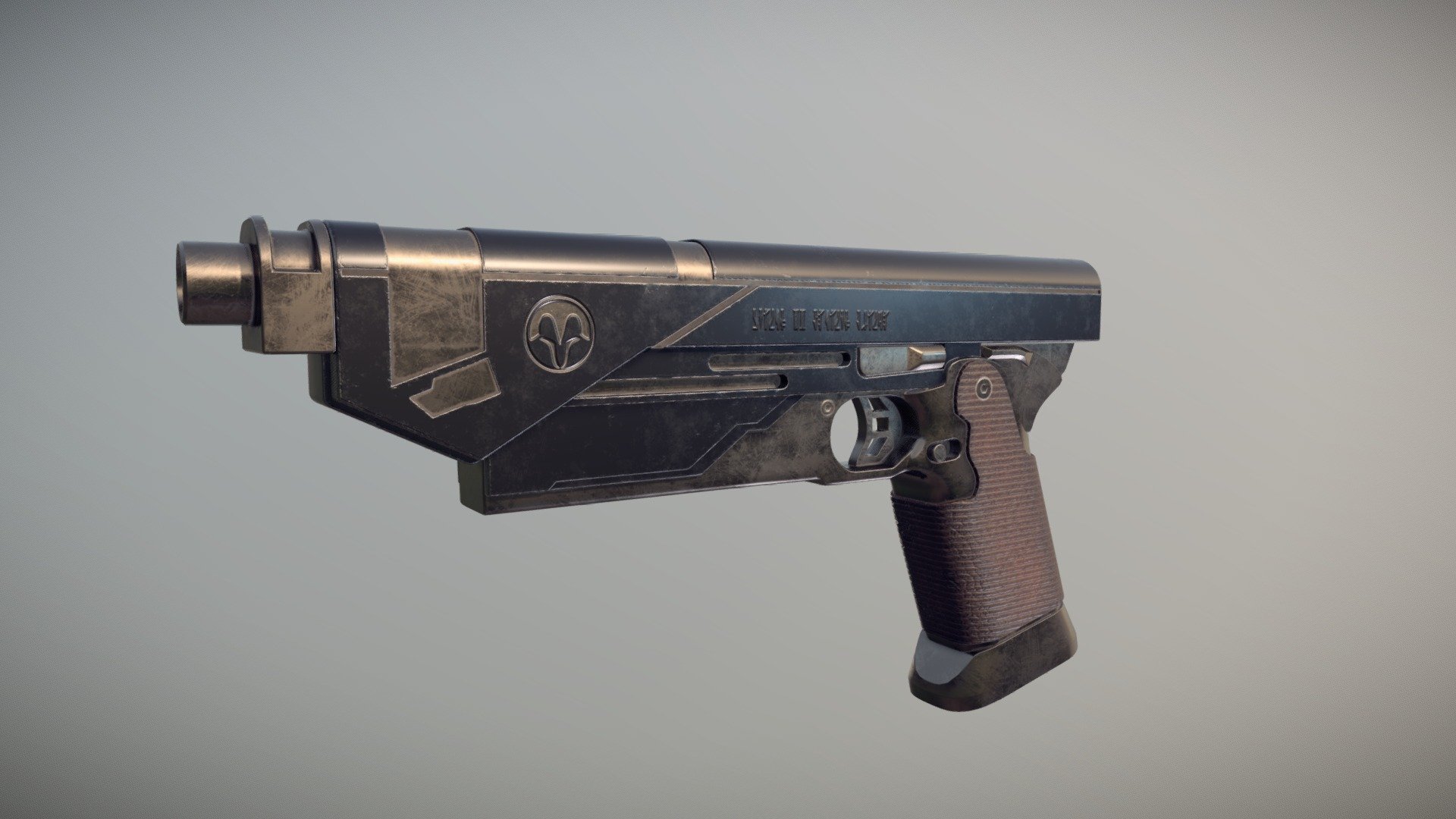 Bo Katans blaster from Mandalorian customized a bit by me so it may not be lore acurate 3d model