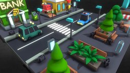 Low Poly City lowpolycity, 3d, blender, city