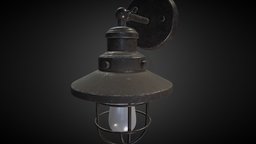 Wall Light modern, walllight, decorative, enviroment, metal, aes, substancepainter, substance