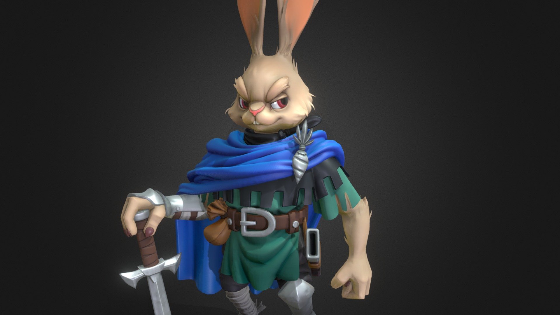 Thanks to concept artist Marc-André Dupont
https://www.artstation.com/artwork/zDO1x2 - Knight Rabbit from Untamed Artstation Challenge - 3D model by Alina Zhdanova (@ilandion.rise) 3d model