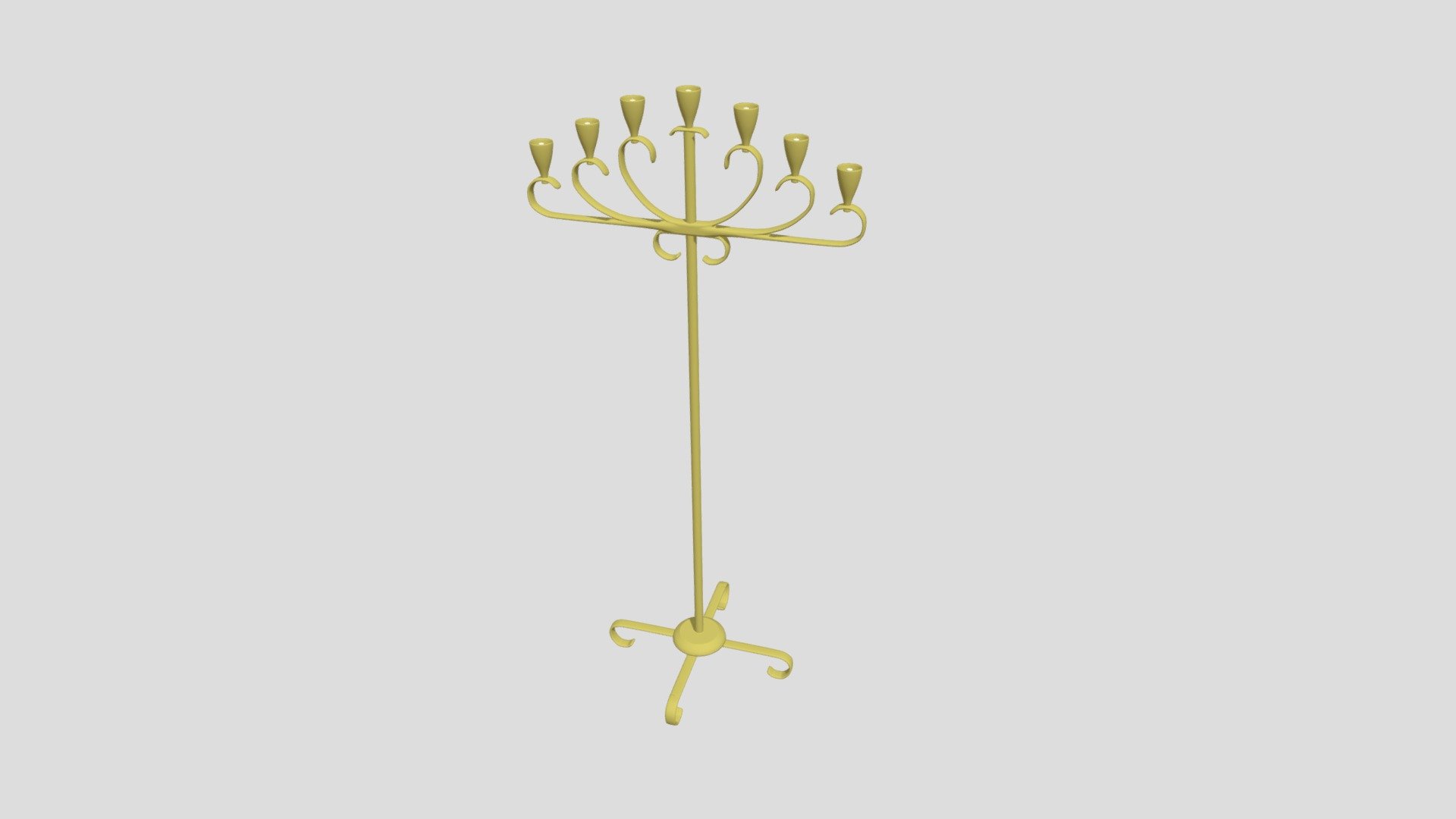 An ornate looking candelabra 3d model