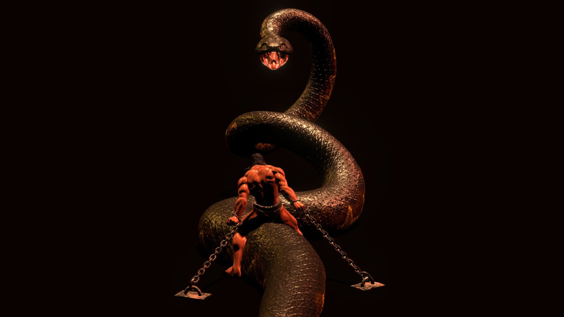 Conan the Barbarian, Fan made.
Concept By Frank Frazetta - Conan - The usurper chained - 3D model by Jonathan (@allucard21) 3d model