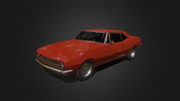 1960s Muscle Car #4 muscle, classic, automotive, old, coupe, game-ready, blender, vehicle, car