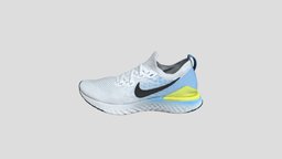 Nike Epic React Flyknit 2 蓝黄 女款_BQ8927-106 epic, nike, 2, flyknit, react, lan-huang