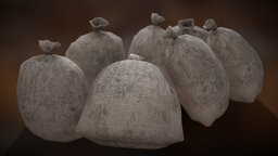 Bags of flour bakery, flour, wheat, baker, 17th-century