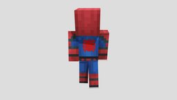 Spiderman blockbench, minecraft