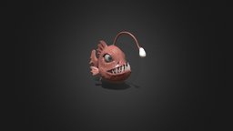 cartoon lamp fish lamp, eye, fish, moon, underwater, ocean, horrorgame, car, animation, sea, evil, predare
