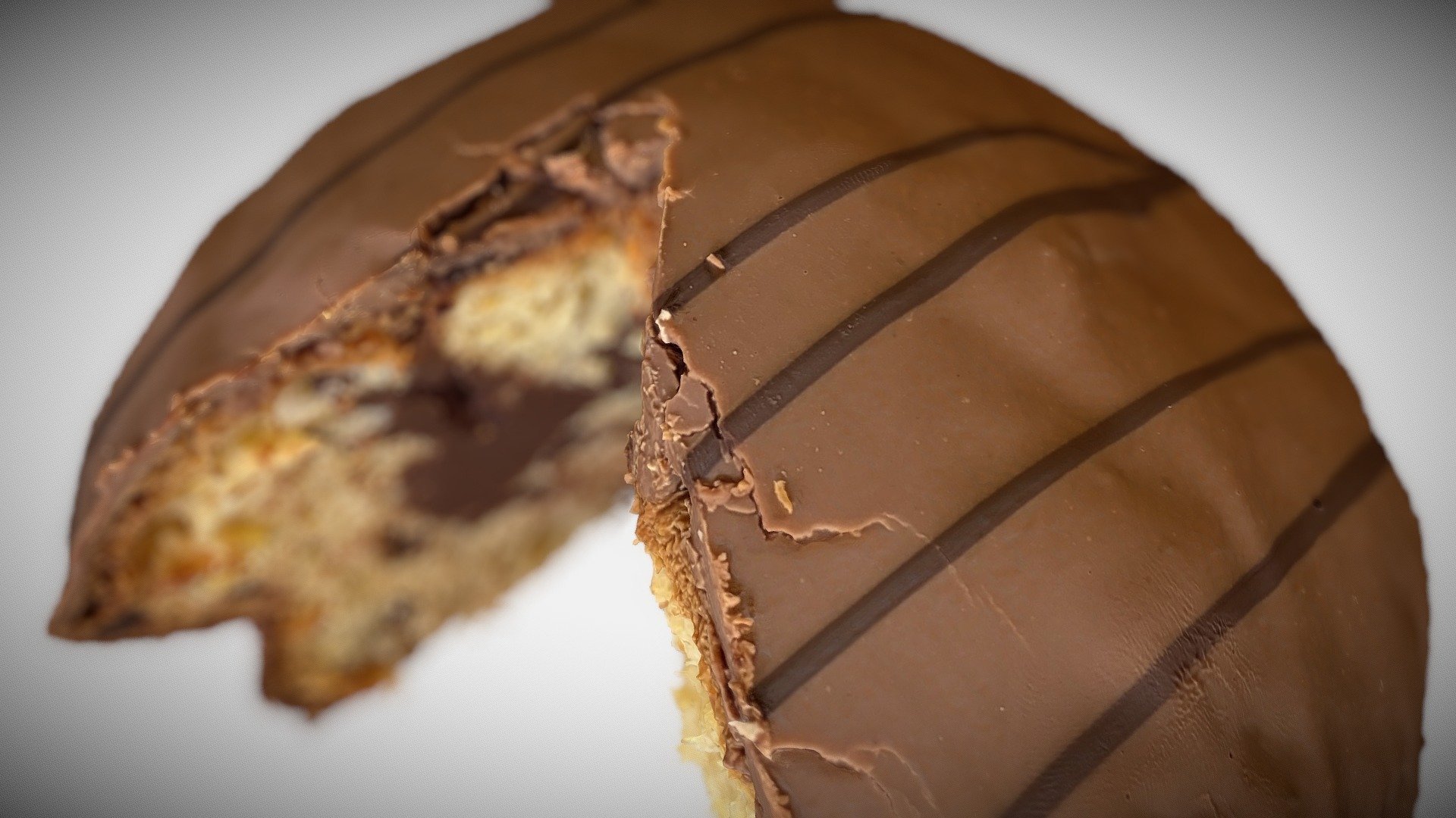 3D scan of a Christmas Chocolate Panettone that I did using photogrammetry.

Created from 200 photos using RealityScan mobile app 3d model