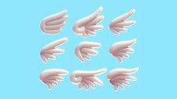 WINGS PACK 1 cute, wings, round, kawaii, alas, character, asset, wing, noai