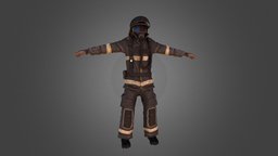 Fireman fireman, fire, character, 3dsmaxpublisher, man