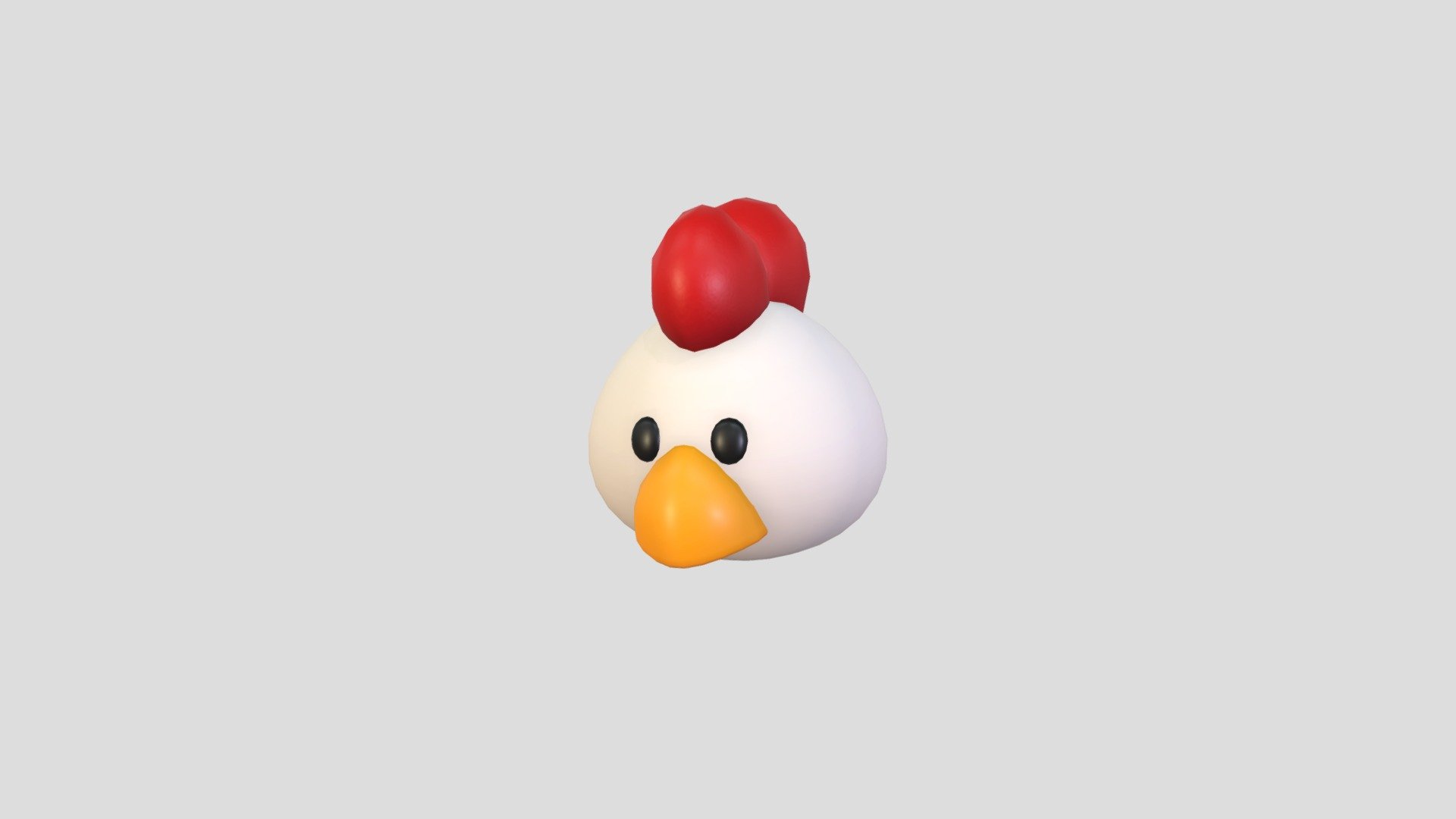 Chicken Head 3d model.      
    


File Format      
 
- 3ds max 2021  
 
- FBX  
 
- OBJ  
    


Clean topology    

No Rig                          

Non-overlapping unwrapped UVs        
 


PNG texture               

2048x2048                


- Base Color                        

- Normal                            

- Roughness                         



778 polygons                          

826 vertexs                          
