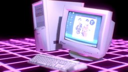 Low poly Retro computer - demo