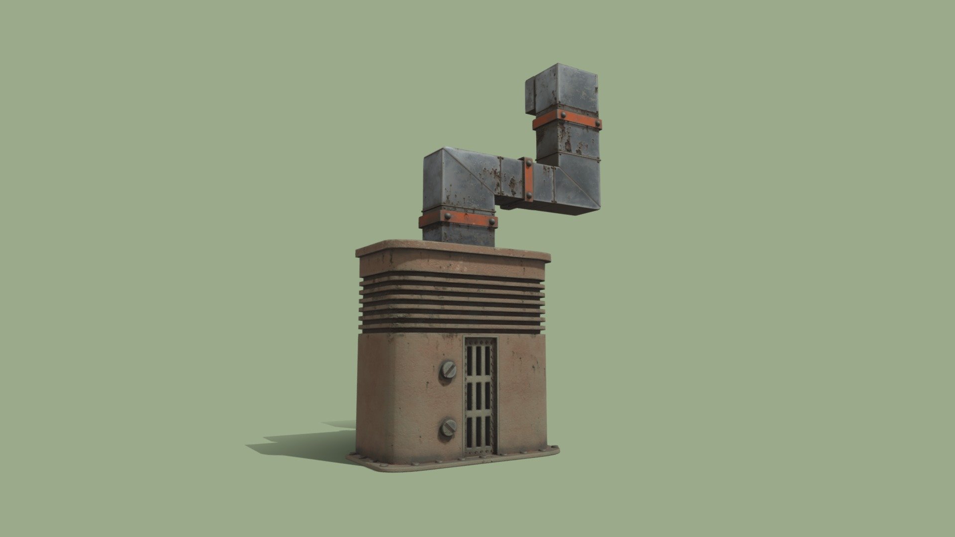 This is an MMLX environment asset designed to work within the dungeon ruins of the Mega Man Legends universe. As seen in the concept art, this is a wall unit that has details to suggest it is some kind of boiler or furnace.

The asset provided here is the high res game asset. That includes the textures. Feel free to download and use for your projects. Please credit PSYCHOPOMP and/or JJ Chalupnik for the modeling/texturing if you decide to use it.

Learn more about the fan project here: https://psychopomp-studios.com/mmlx/