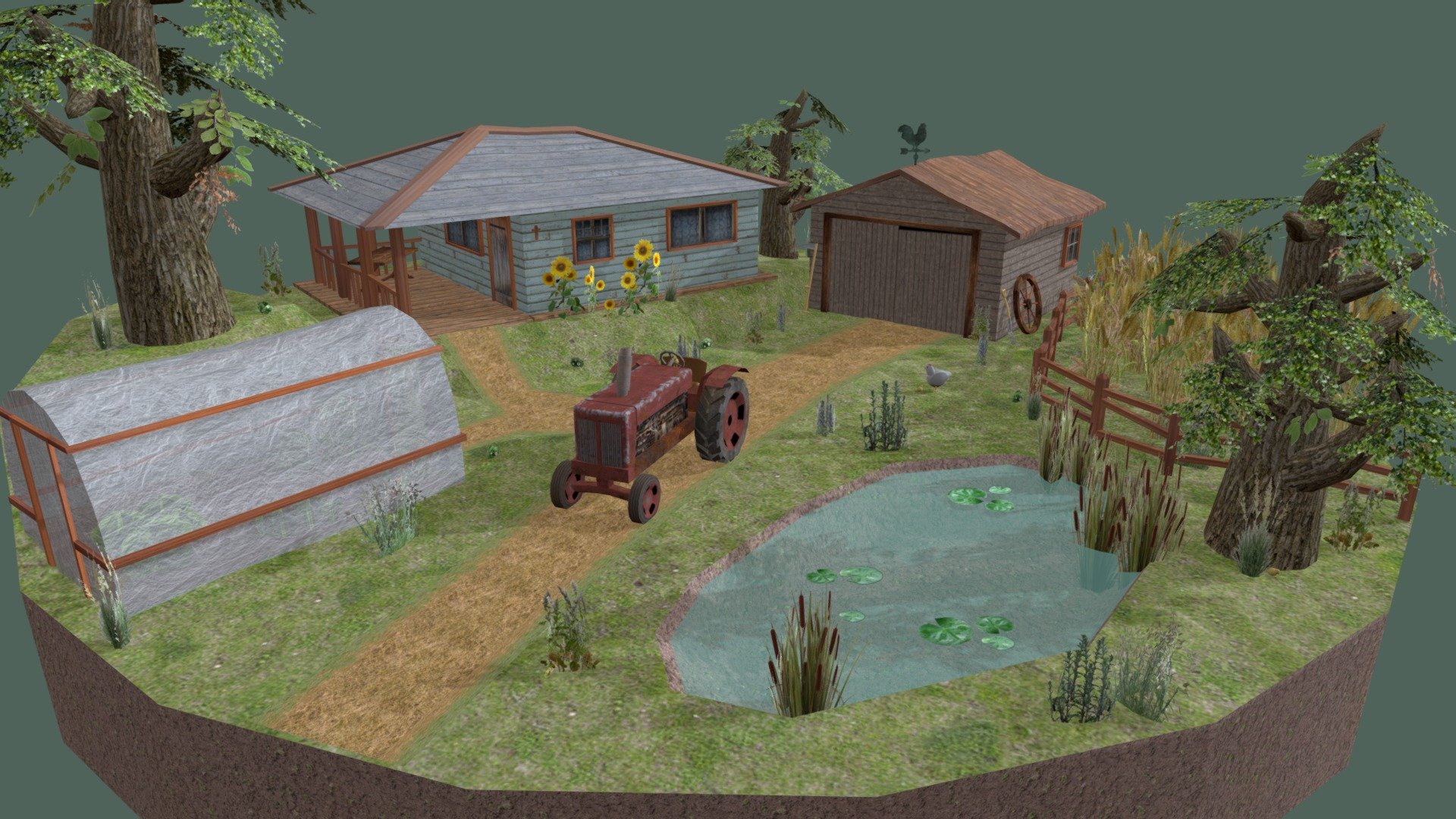 Here is my Diorama for my 3D1 Retake exam

The assignment was to make a diorama of a small farm that is roughly 30 years old.