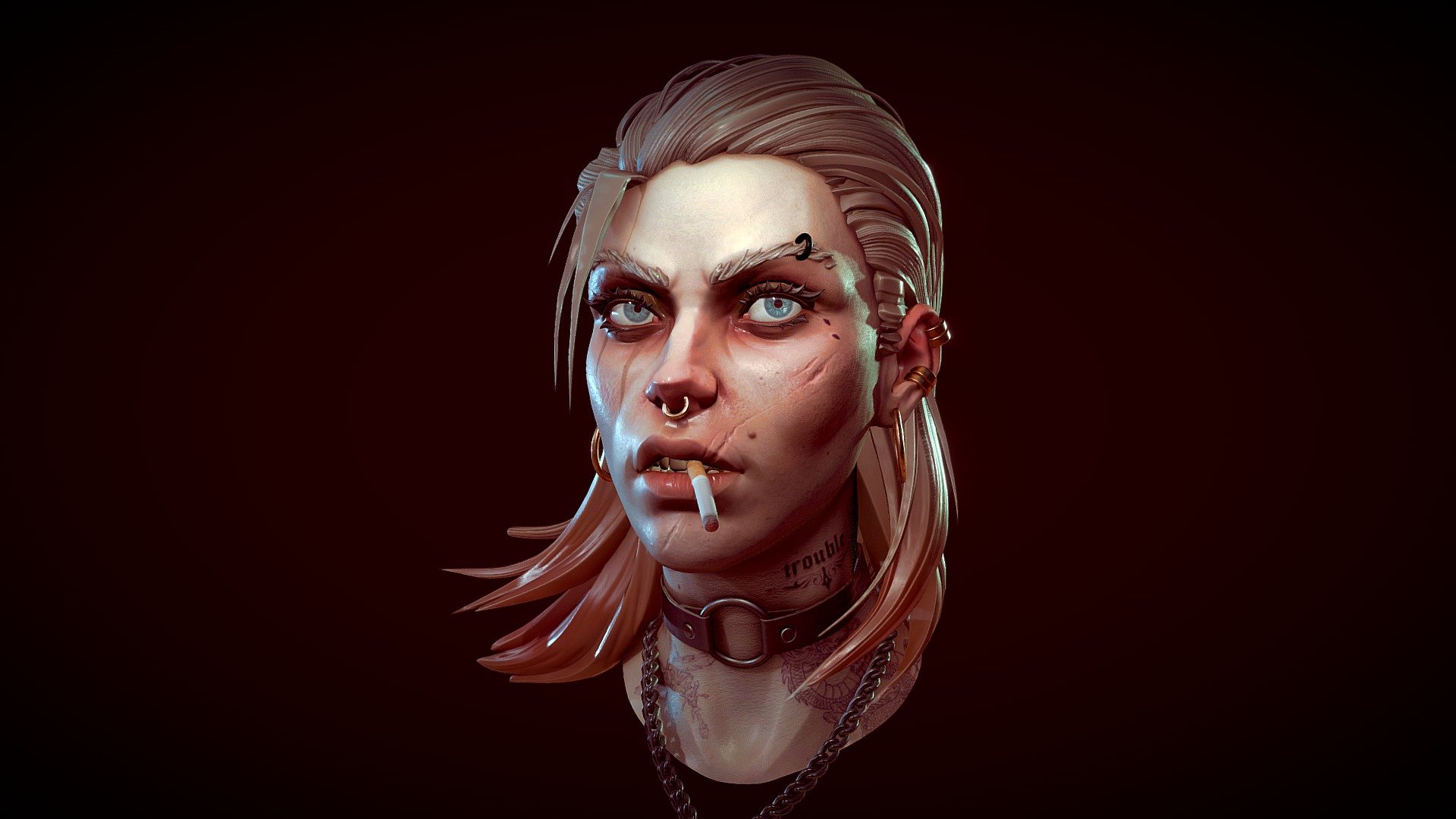 based on a concept by Hardy Fowler. 
i modified the concept really hard and did my own twist on it.
https://www.artstation.com/artwork/yJ0WP8.

sculpted and polypaint in zbrush
textured in substance painter 
retopo in maya