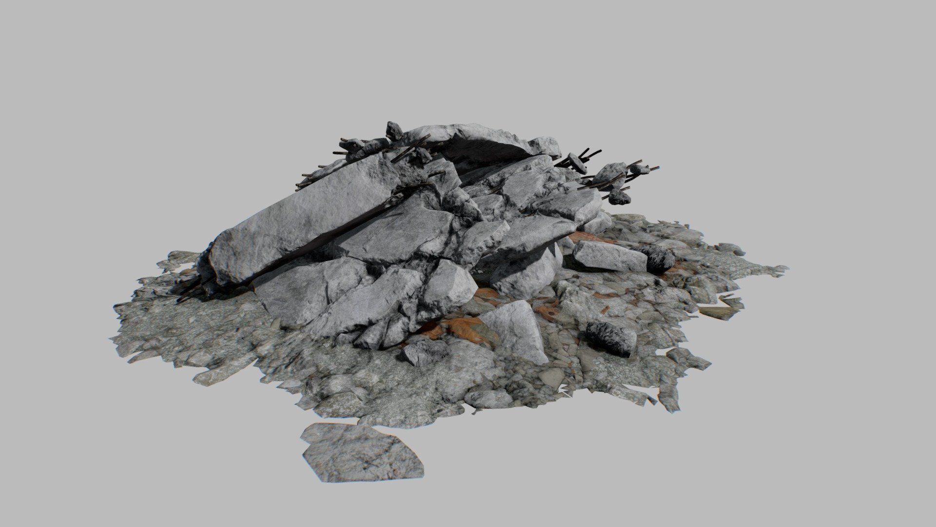 High quality 3D model of the Ruin Debris Rubble 04 for games / apps / VR / AR with PBR 4K textures

Clean topology based on quads and tris. This model is completely UVunwrapped. 4K textures for each elements

Textures
-Includes 4K PBR textures

Total:
-Polygons: 54616
-Vertices: 28562

Additional Notes
-If you have any problem or question about this model please content me and I will be response as soon as possible . and leave thumb up if you like the model also give a postive rate if you bought this model and you like it.
-Please make sure to check out my other Models, you may find something prefect for your project. Thanks :)
