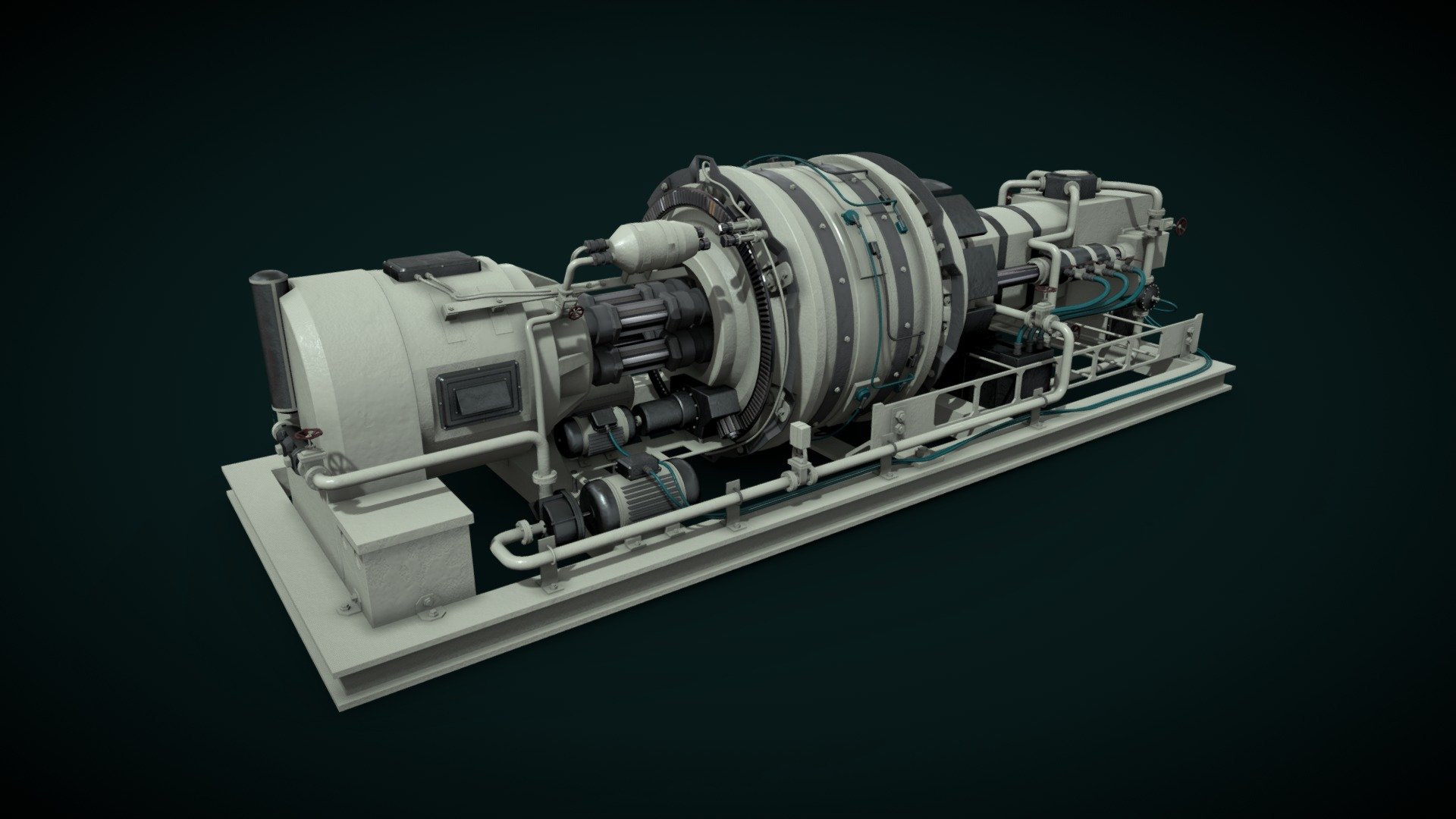 Machinery device for industrial visualizations \n\n4k PNG textures included.