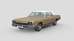 Low Poly Car - Dodge Monaco 1974 police, automobile, power, abandoned, vehicles, cars, sedan, motor, classic, dodge, old, old-car, classic-car, muscle-car, american-car, model, car, dodge-monaco, dodge-car, monaco-1974, public-car