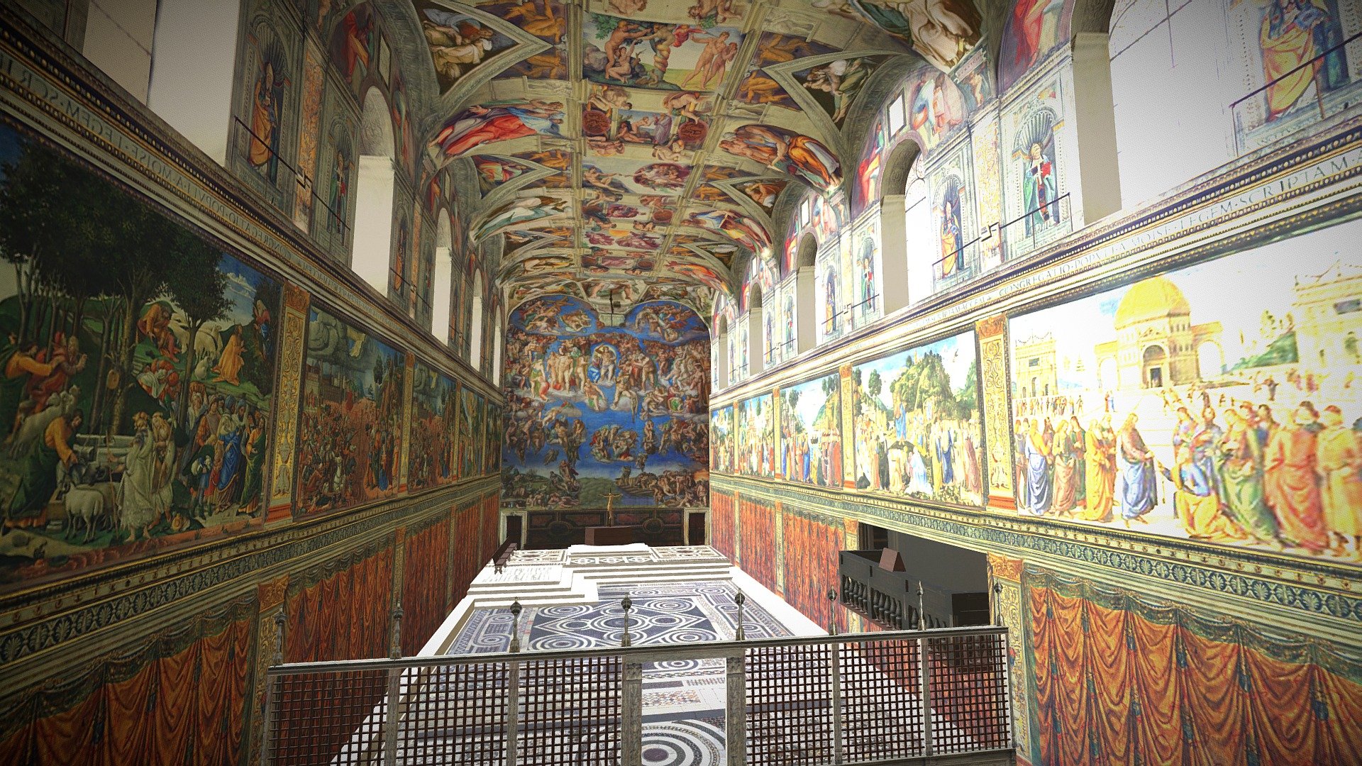 Sistine Chapel, low poly 3d model