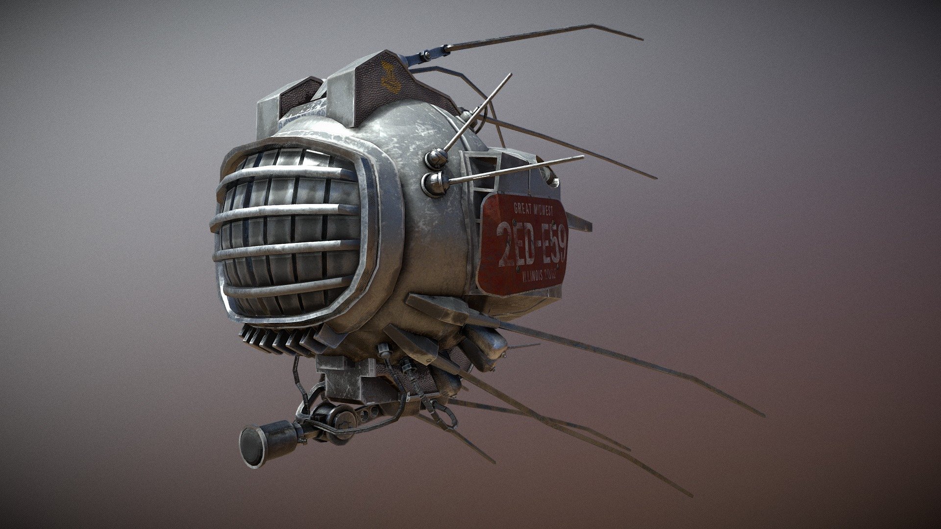 My 3D fanart of ED-E from Fallout New Vegas. Referenced from the FNV trailer and other available sources online, made in Blender and textured in Substance painter