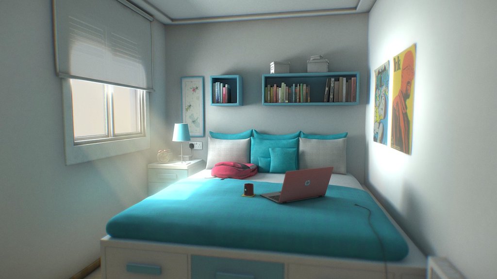 The idea was to work on a interior which could be done in a limited span of time, So i found a minimalistic sort of concept on the internet and that's what i followed with few modifications. Light baking is done using Vray and the baked textures are of low resolution as baking took ages. 
Please view it in HD and the VR mode.
Thanks..