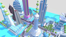Low Poly City Future future, futurism, cartoonish, cityscene, low-poly, cartoon, asset, 3dsmax, blender, lowpoly, blender3d, futuristic, gameasset, city, stylized, gameready