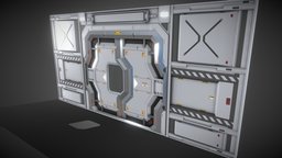 Sci-fi Door quixel, metal, props, afterreset, asset, game, blender, sci-fi, hardsurface, futuristic, animated, door