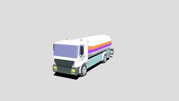 Tanker Truck truck, gas, oil, trucks, tanker, gasstation, blender, vehicle, car