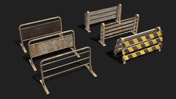 Old | Street | Fences | Pack fence, abandoned, wooden, assets, desert, gamedesign, pack, old, gameasset, street