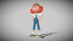Red Hair Kid cute, kid, curly, stylizedcharacter, cartoon, stylized
