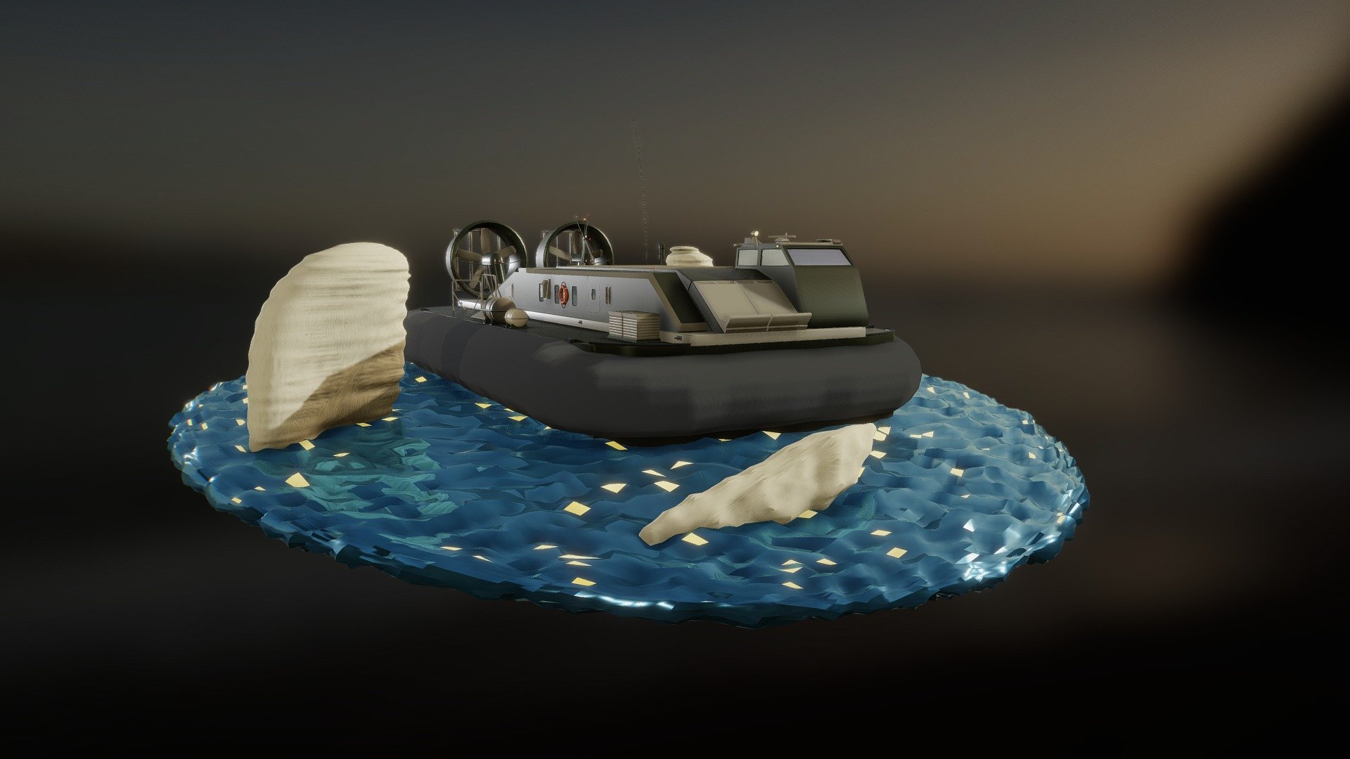 Draft of Swedish military hovercraft named &ldquo;Griffon 8100TD